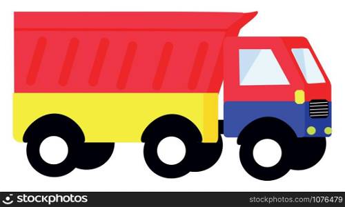 Car truck, illustration, vector on white background.