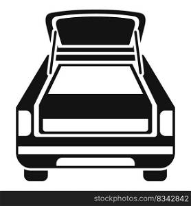 Car trunk icon simple vector. Open vehicle. Door baggage. Car trunk icon simple vector. Open vehicle