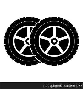 Car tyre icon. Simple illustration of car tyre vector icon for web. Car tyre icon, simple style.