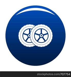 Car tyre icon vector blue circle isolated on white background . Car tyre icon blue vector