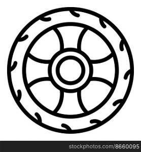 Car tyre wheel icon outline vector. Tire rim. Alloy chrome. Car tyre wheel icon outline vector. Tire rim