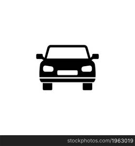 Car vector icon. Simple flat symbol on white background. Vector car Icon flat
