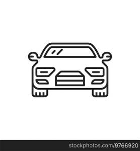 Car vector line icon. Vehicle symbol for car service, auto mechanic and automotive repair. Car thin line icon, transport auto service