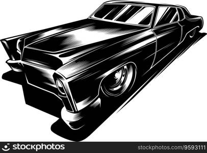 Car vintage vector image