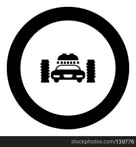 Car wash automatic icon black color in round circle vector illustration