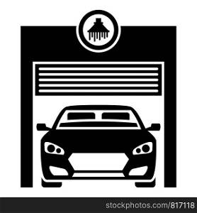 Car wash garage icon. Simple illustration of car wash garage vector icon for web design isolated on white background. Car wash garage icon, simple style
