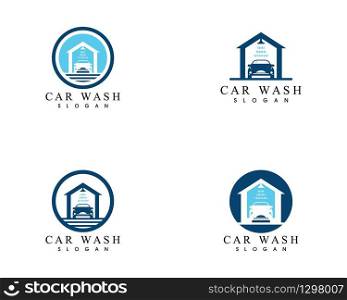 Car wash icon logo design vector template