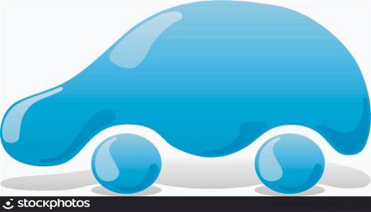 Car wash icon with blue liquid vehicle