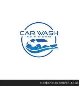 Car wash logo design template 3d style, vector eps 10
