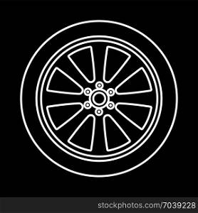 Car wheel icon .