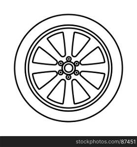 Car wheel icon .