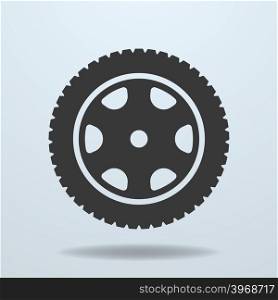 Car wheel icon. Car tire, rim.