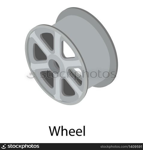 Car wheel icon. Isometric of car wheel vector icon for web design isolated on white background. Car wheel icon, isometric style