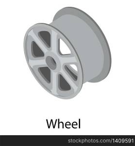 Car wheel icon. Isometric of car wheel vector icon for web design isolated on white background. Car wheel icon, isometric style