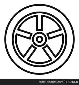 Car wheel icon outline vector. Spare part. Vehicle service. Car wheel icon outline vector. Spare part