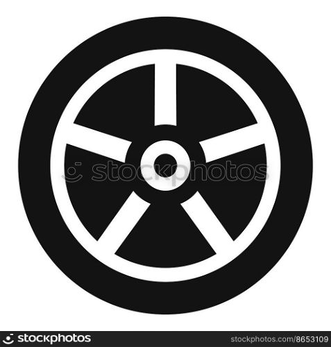 Car wheel icon simple vector. Spare part. Vehicle service. Car wheel icon simple vector. Spare part