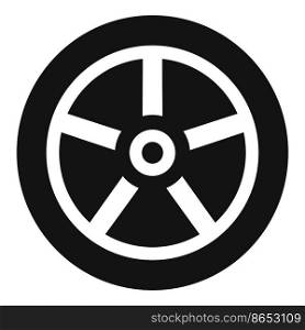 Car wheel icon simple vector. Spare part. Vehicle service. Car wheel icon simple vector. Spare part