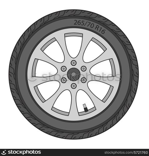 Car Wheel, vector illustration