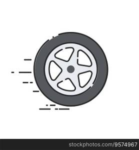 Car wheel vector image