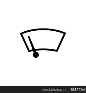 Car Windscreen Wiper vector icon. Simple flat symbol on white background. Car windscreen wiper