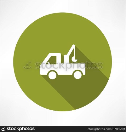 car with a crane icon. Flat modern style vector illustration