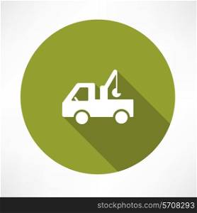 car with a crane icon. Flat modern style vector illustration