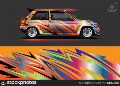 Car wrap decal design concept. Abstract grunge background for wrap vehicles, race cars, cargo vans, pickup trucks and livery.