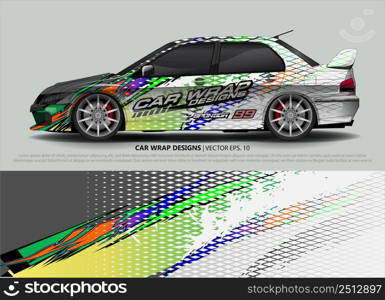 car wrap design. simple lines with abstract background vector concept for vehicle vinyl wrap and automotive decal livery