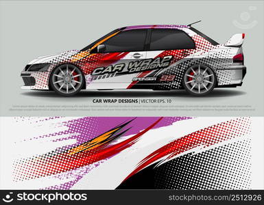 car wrap design. simple lines with abstract background vector concept for vehicle vinyl wrap and automotive decal livery