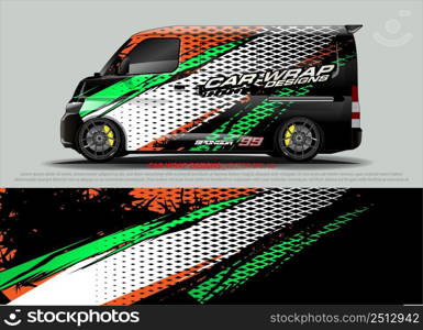 car wrap design. simple lines with abstract background vector concept for vehicle vinyl wrap and automotive decal livery