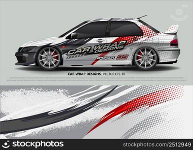 car wrap design. simple lines with abstract background vector concept for vehicle vinyl wrap and automotive decal livery