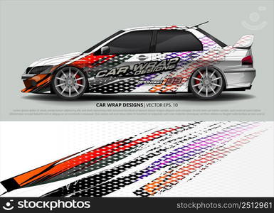 car wrap design. simple lines with abstract background vector concept for vehicle vinyl wrap and automotive decal livery