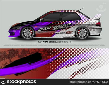 car wrap design. simple lines with abstract background vector concept for vehicle vinyl wrap and automotive decal livery