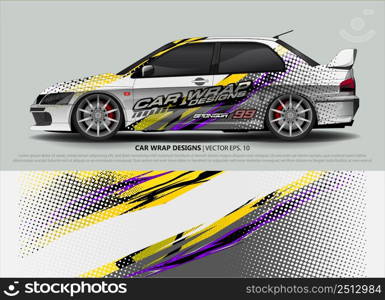 car wrap design. simple lines with abstract background vector concept for vehicle vinyl wrap and automotive decal livery