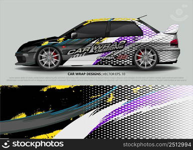 car wrap design. simple lines with abstract background vector concept for vehicle vinyl wrap and automotive decal livery