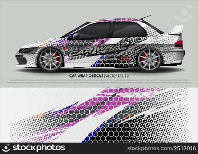 car wrap design. simple lines with abstract background vector concept for vehicle vinyl wrap and automotive decal livery