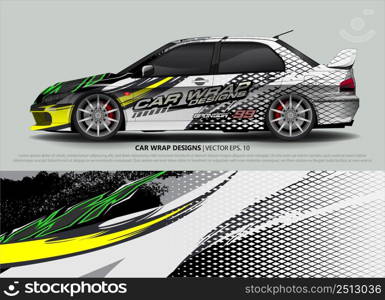 car wrap design. simple lines with abstract background vector concept for vehicle vinyl wrap and automotive decal livery