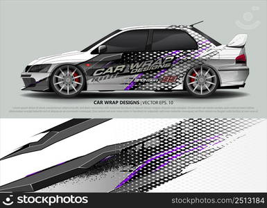 car wrap design. simple lines with abstract background vector concept for vehicle vinyl wrap and automotive decal livery