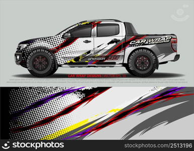 car wrap design. simple lines with abstract background vector concept for vehicle vinyl wrap and automotive decal livery