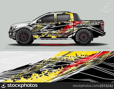 car wrap design. simple lines with abstract background vector concept for vehicle vinyl wrap and automotive decal livery