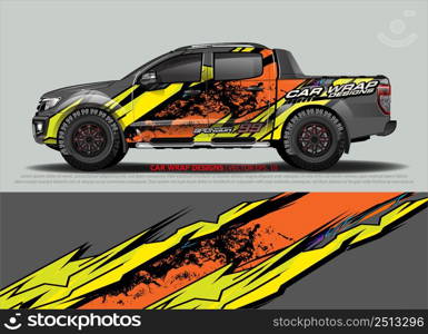 car wrap design. simple lines with abstract background vector concept for vehicle vinyl wrap and automotive decal livery