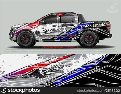 car wrap design. simple lines with abstract background vector concept for vehicle vinyl wrap and automotive decal livery