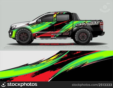 car wrap design. simple lines with abstract background vector concept for vehicle vinyl wrap and automotive decal livery