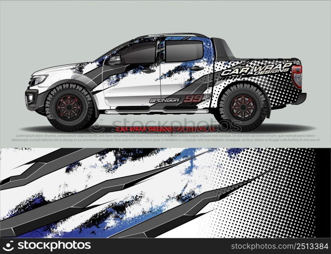 car wrap design. simple lines with abstract background vector concept for vehicle vinyl wrap and automotive decal livery