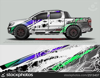 car wrap design. simple lines with abstract background vector concept for vehicle vinyl wrap and automotive decal livery