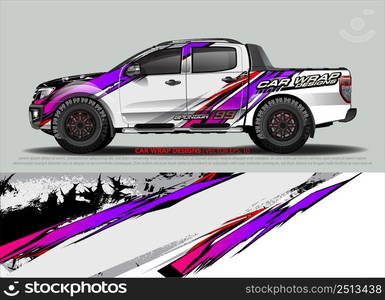 car wrap design. simple lines with abstract background vector concept for vehicle vinyl wrap and automotive decal livery