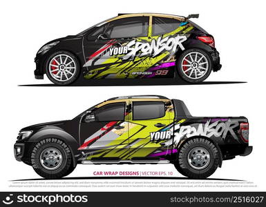 car wrap design. simple lines with abstract background vector concept for vehicle vinyl wrap and automotive decal livery