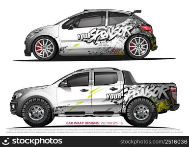 car wrap design. simple lines with abstract background vector concept for vehicle vinyl wrap and automotive decal livery