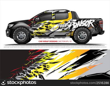 car wrap design. simple lines with abstract background vector concept for vehicle vinyl wrap and automotive decal livery