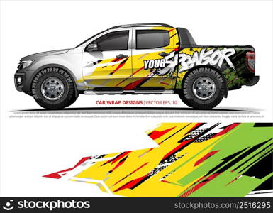 car wrap design. simple lines with abstract background vector concept for vehicle vinyl wrap and automotive decal livery